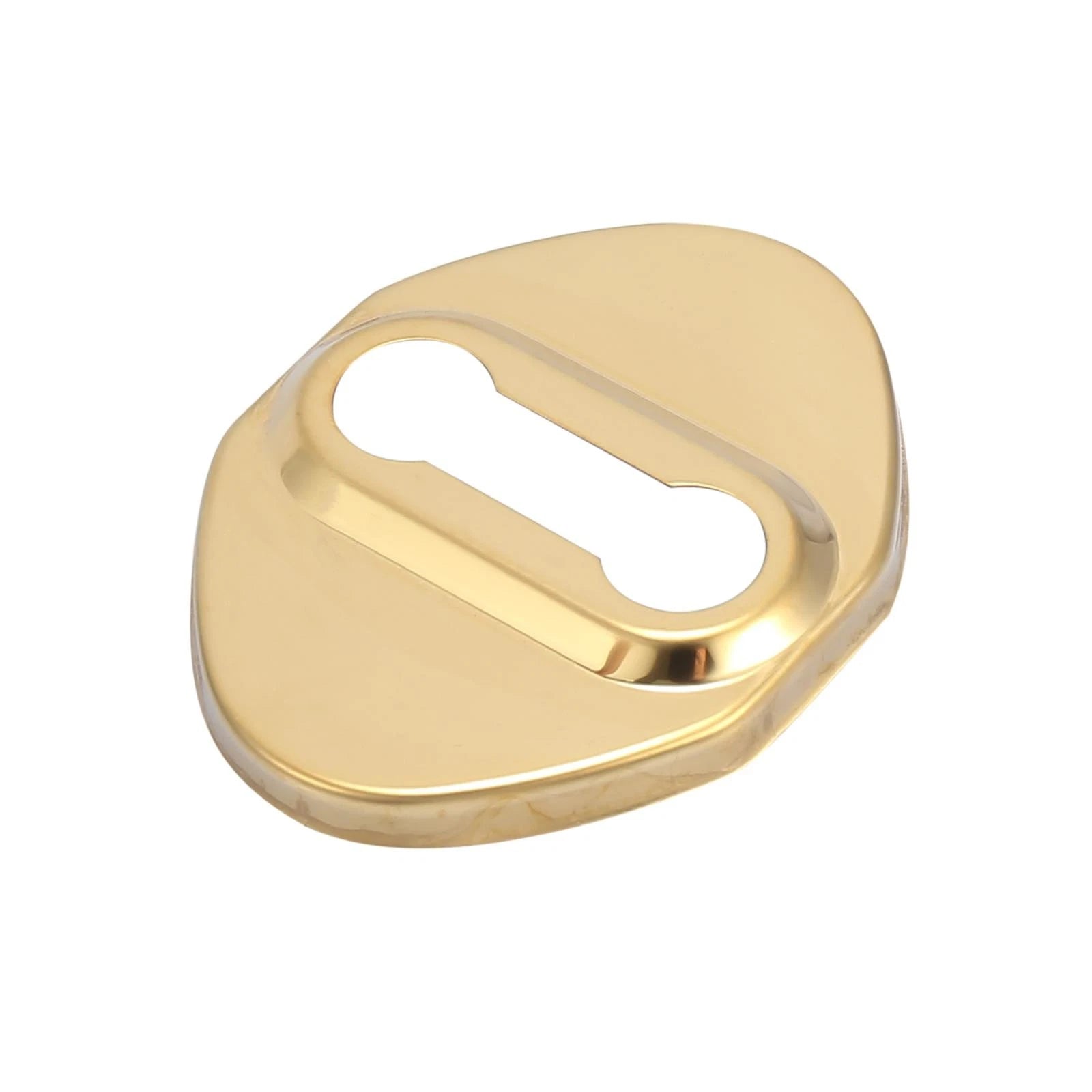 Set of 4 Door Lock Latch Striker Covers for Toyota (Adhesive, Gold Tone)