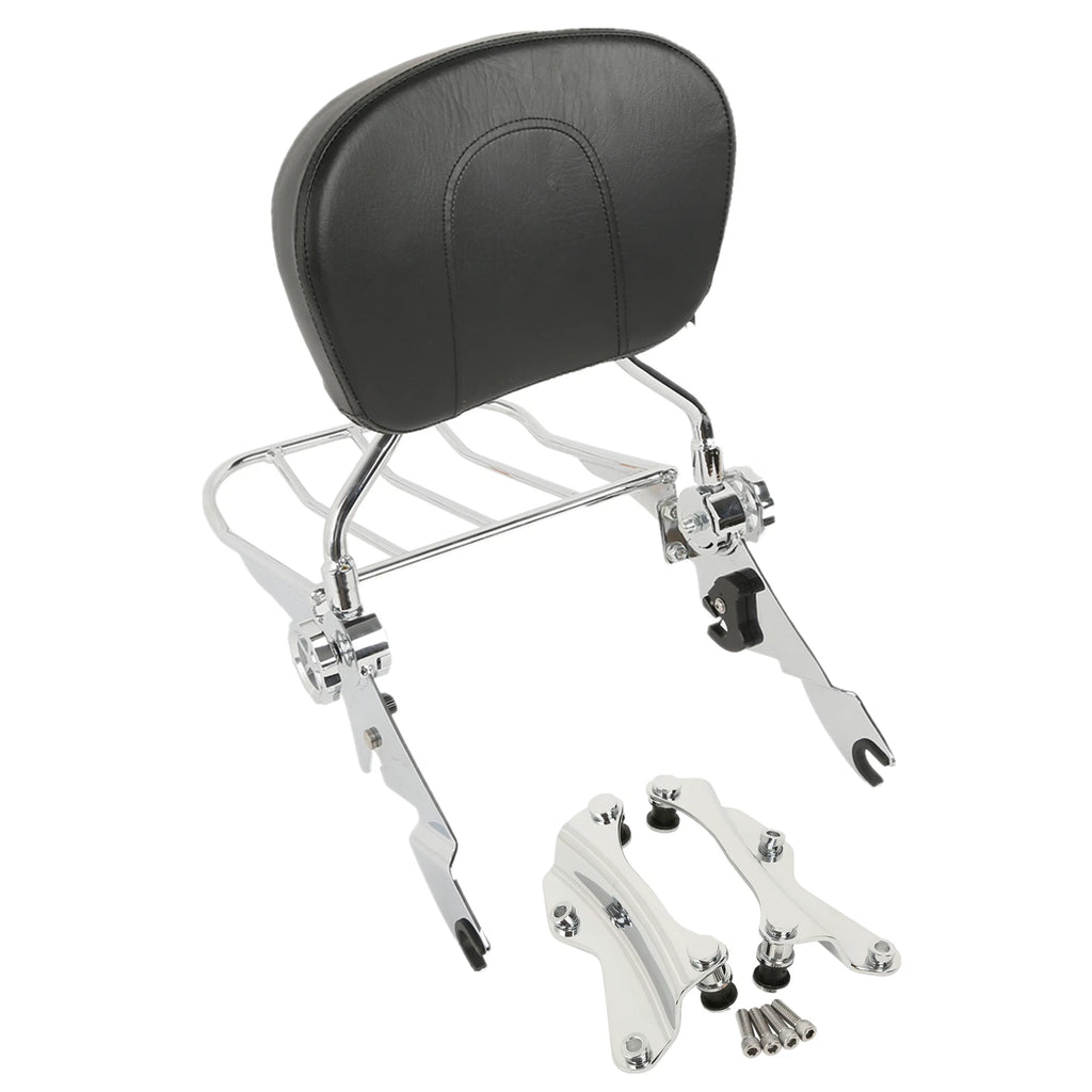 Sissy Bar Backrest Rack & Docking Kit for Harley Touring Street Glide (2014–2024)