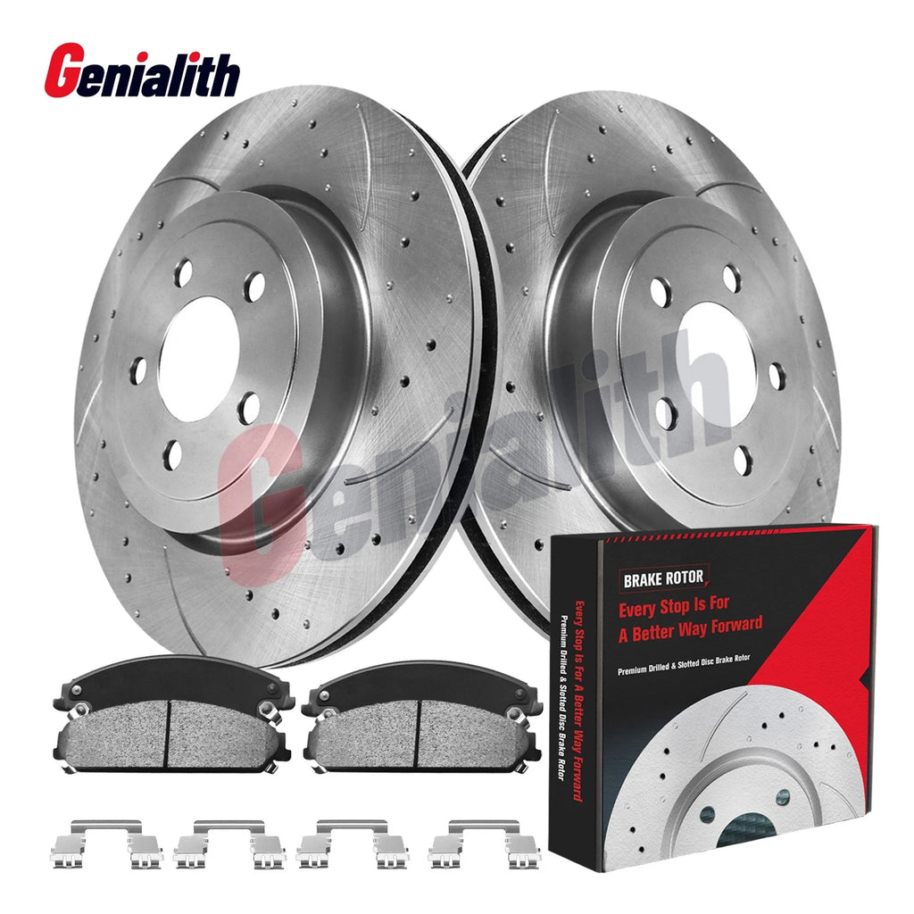 Front Brake Rotors & Ceramic Pads Kit for Chrysler 300, Dodge Charger, Challenger (2005–2023)