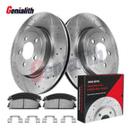 Front Brake Rotors & Ceramic Pads Kit for Chrysler 300, Dodge Charger, Challenger (2005–2023)