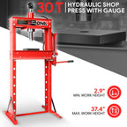 Air Hydraulic H-Frame Garage Floor Shop Press Stand w/ Plates (30 Ton)