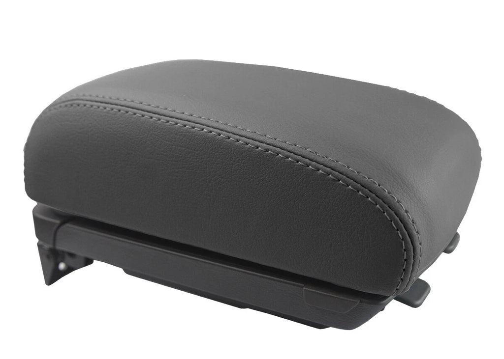 Leather Console Lid Pull Over Cover for Hyundai Tucson (2005–2009) Gray