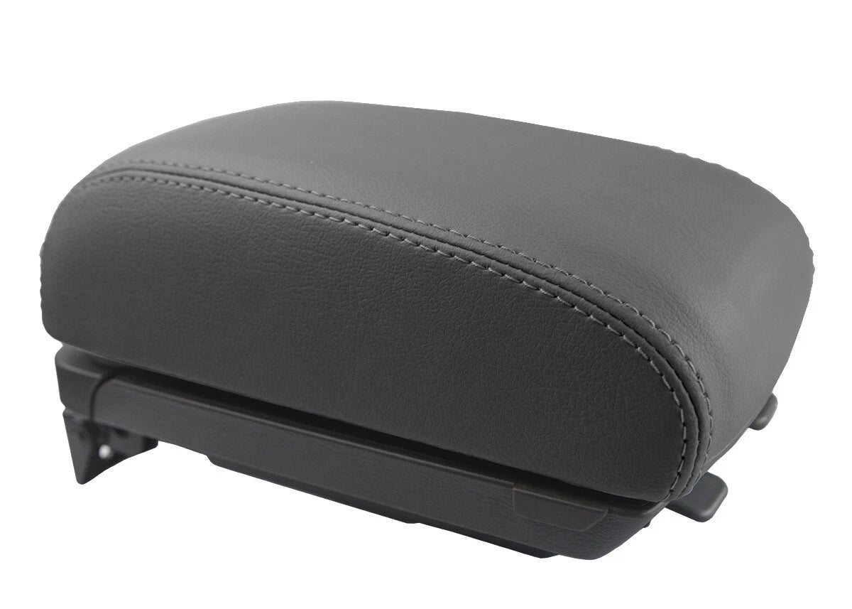 Leather Console Lid Pull Over Cover for Hyundai Tucson (2005–2009) Gray