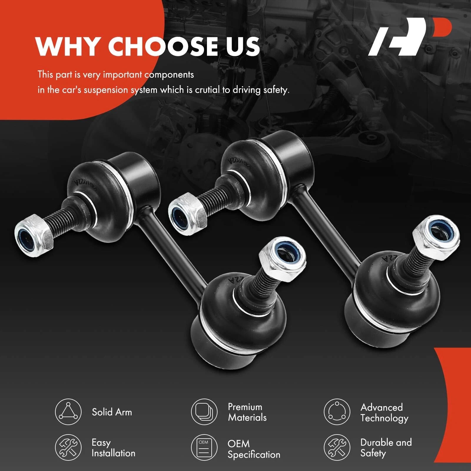 2X Rear Sway Bar Link for Mitsubishi Outlander (2007-2019)