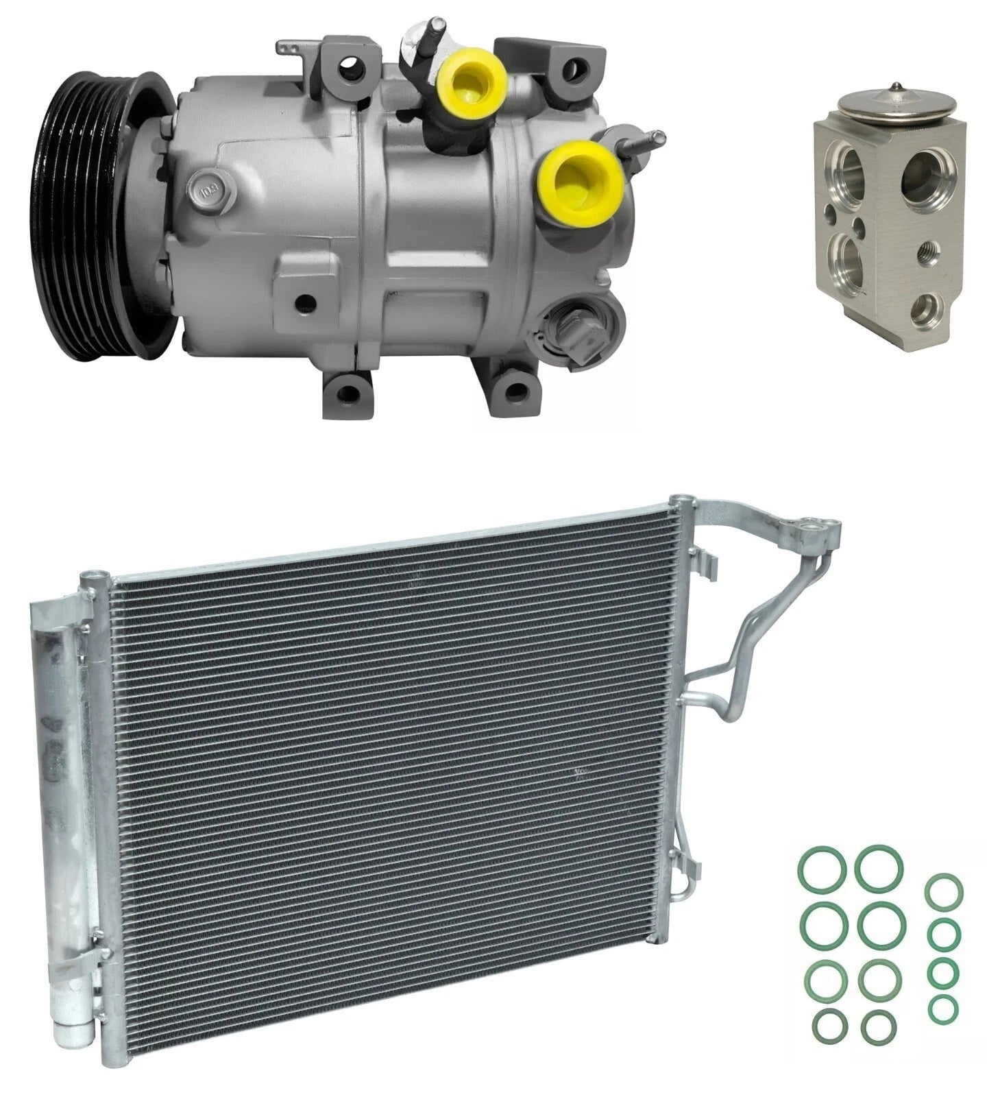 AC Compressor Kit With Condenser for Kia Optima 2.0L Turbo (2015–2016)