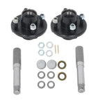 Set of 2 Straight Spindles & Bearings for 4-Bolt Hub Assembly