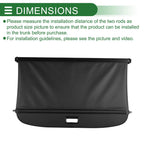 Retractable Cargo Cover for Volkswagen Golf Wagon (2013–2019) Black Canvas