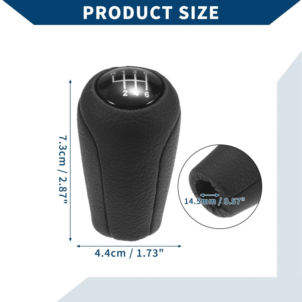 6 Speed Manual Gear Shift Knob for Mazda 3 (2010-2013) - Faux Leather Black