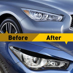 Headlight Eyelid Eyebrows for Infiniti Q50 (2014â2021) Gloss Black