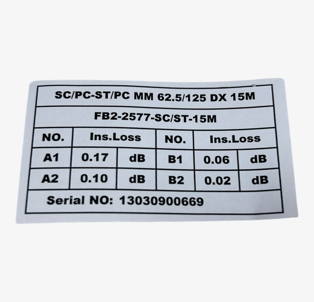 Fiber Patch Cable for FB2-2577-SC/ST (15M)