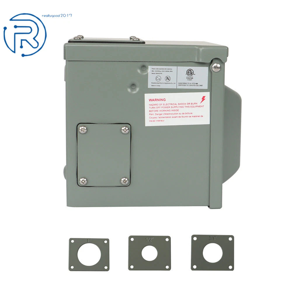 50 Amp RV Power Outlet Box for Electrical Receptacle (NEMA 14-50R)