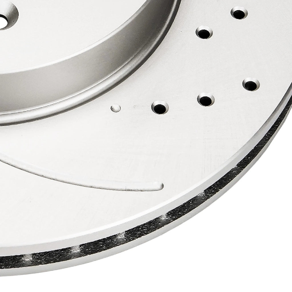 Front Drilled Slotted Brake Rotors and Ceramic Pads for Honda Civic (2015–2015)