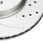 Front Drilled Slotted Brake Rotors and Ceramic Pads for Honda Civic (2015–2015)