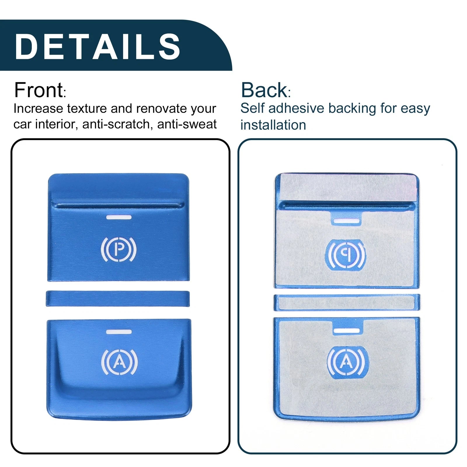 Electronic Parking Brake Switch Button Sticker for Audi Q3 (2019–2020) Blue