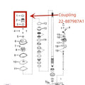 Water Pump Coupling for Mercury 135-300 (22-887987A 1)