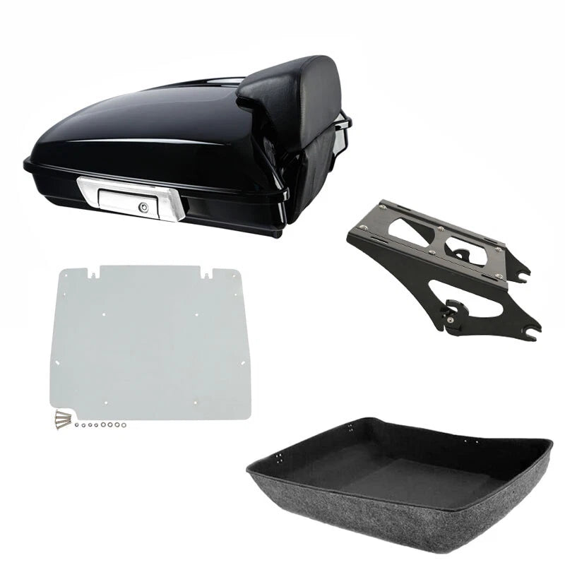 Razor Trunk Backrest & Mount Rack Plate for Harley Touring Road King (2014–2026)
