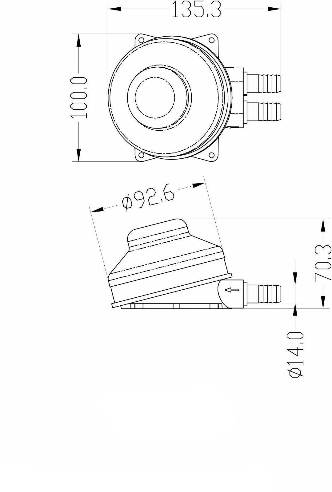 Water Pump for Marine Boat RV Caravan (1/2" Hose) Rubber Nylon