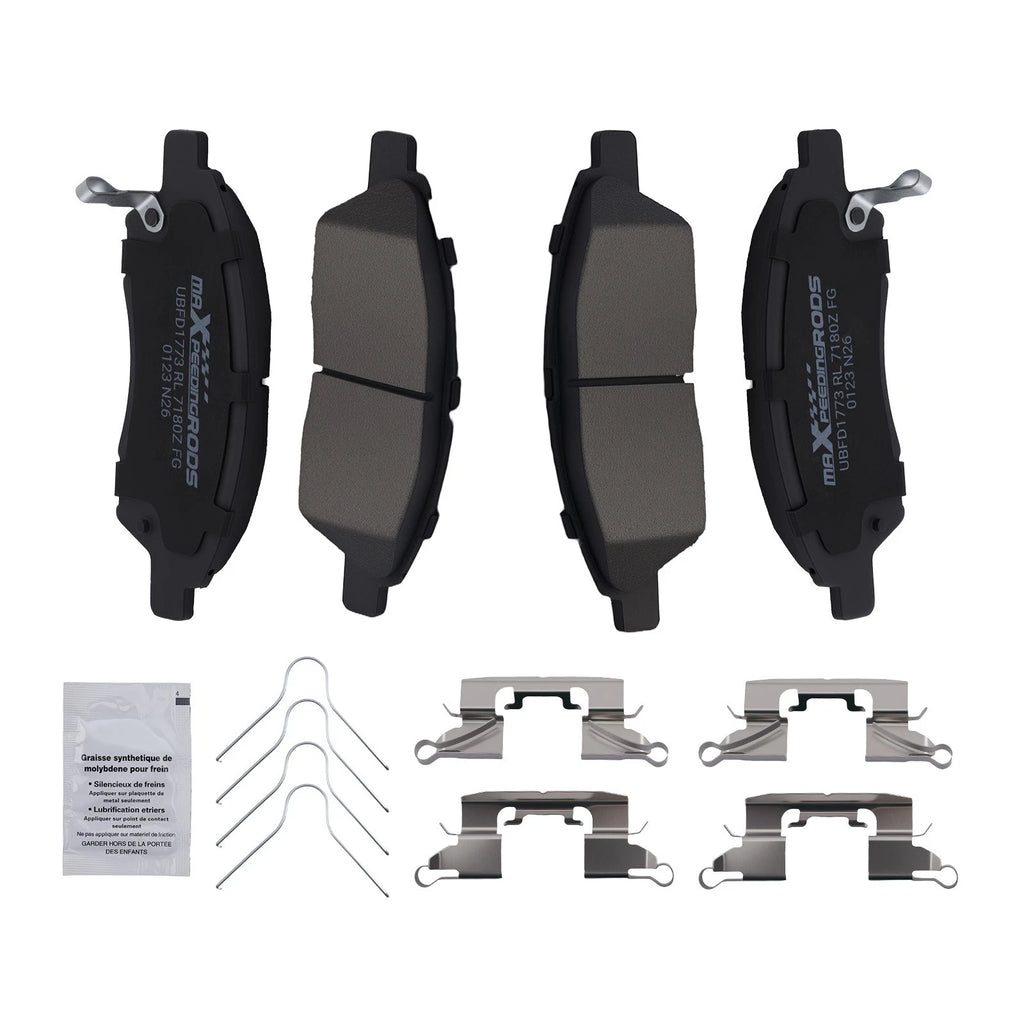 Set of 4 Front Ceramic Brake Pads for Nissan Micra (2015–2017) / Versa Note (2014–2019)