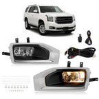 Clear Bumper Fog Lights with Bezels and Wiring for GMC Yukon XL (2015–2020)