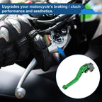 Adjustable Short Brake Clutch Levers 1 Pair for Suzuki SV650 (1999–2009) Green