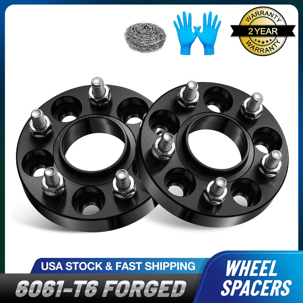 2X 1" Hubcentric Wheel Spacers for Ford Focus, Jaguar F-Type, Lincoln (YYYY–YYYY)