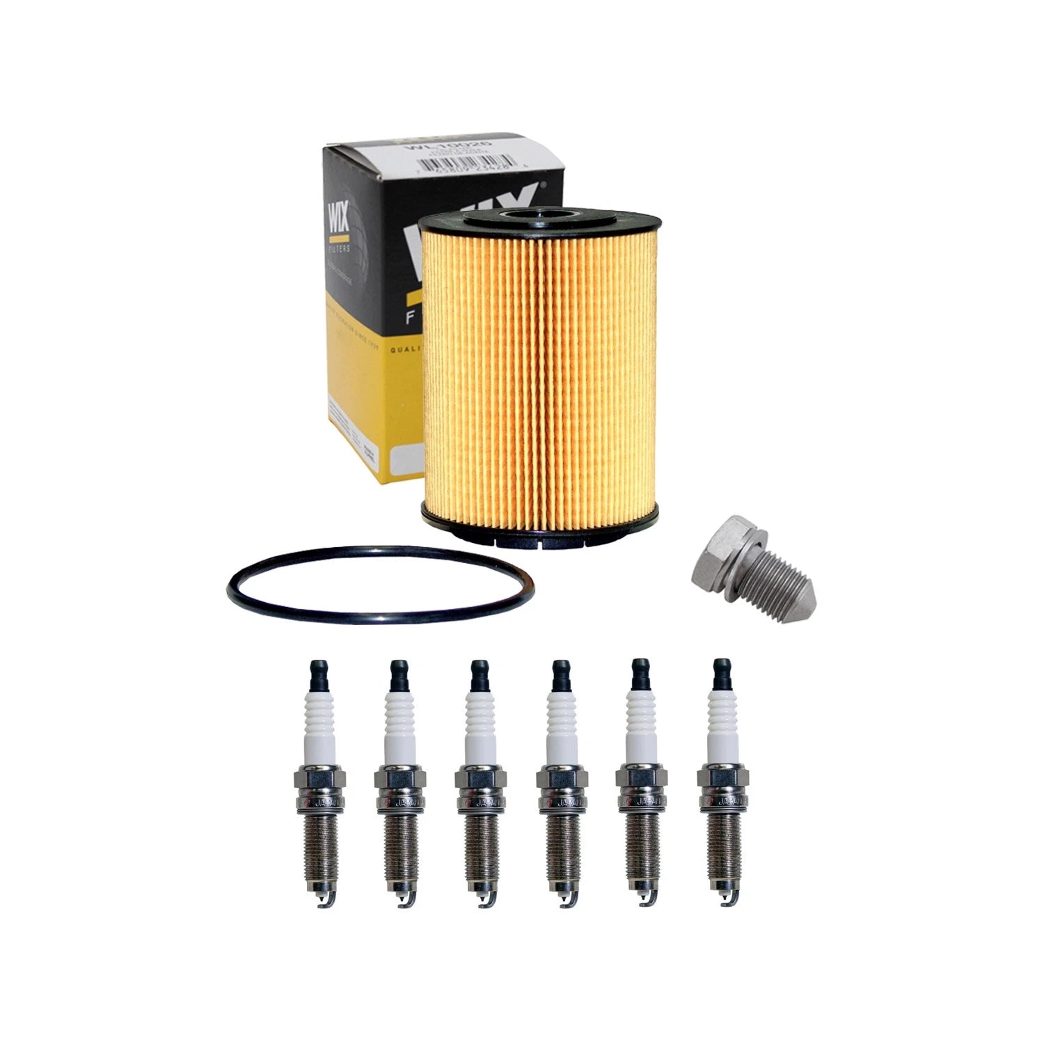 Wix Engine Oil Filter & Denso 6 Iridium Spark Plugs for Cayenne Touareg (2003–2010)