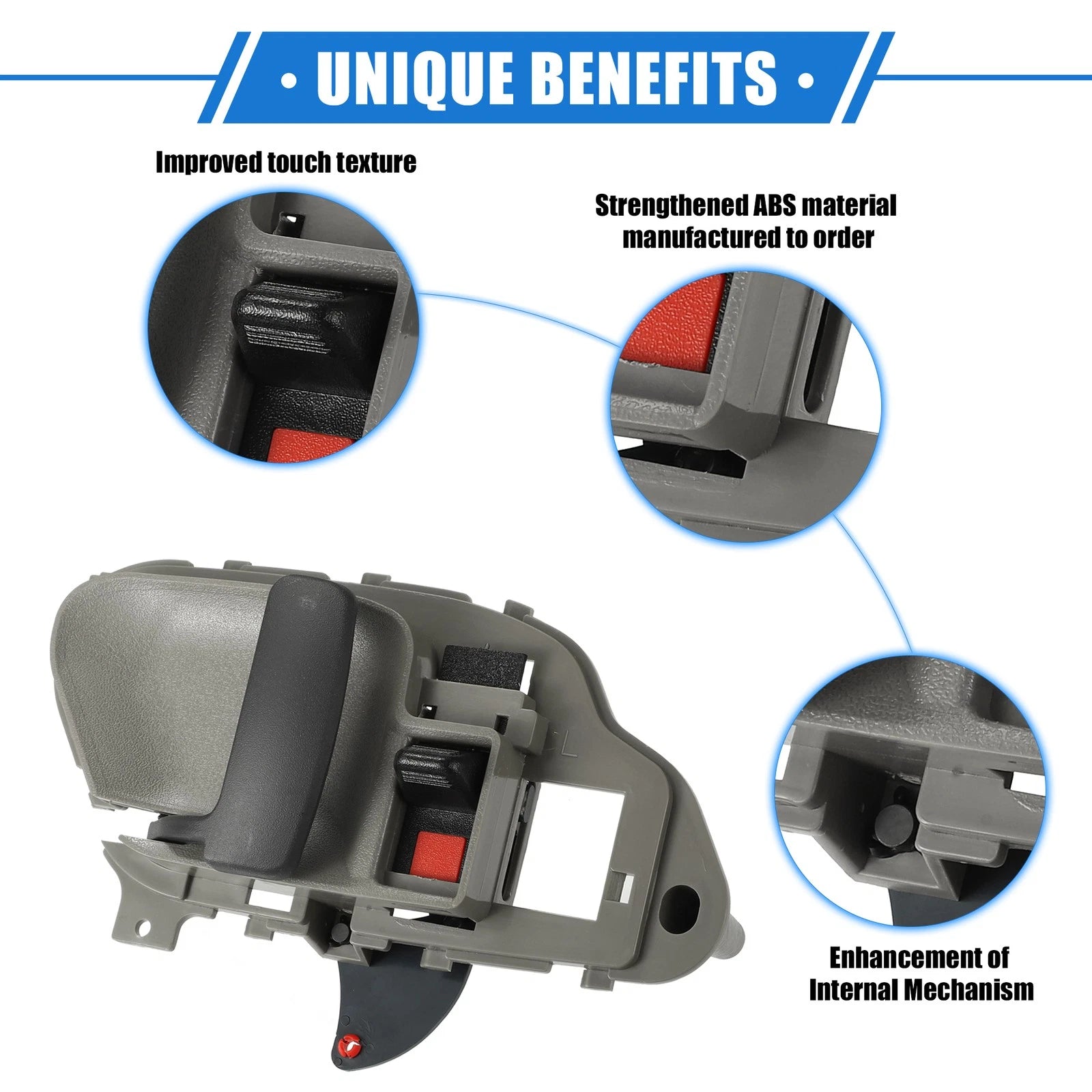 Left Interior Door Handle for Chevy Suburban C1500 (1995–1999) Gray