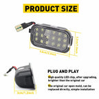 LED Side Mirror Puddle Lights for Cadillac Escalade, Chevy Silverado (2007–2014)