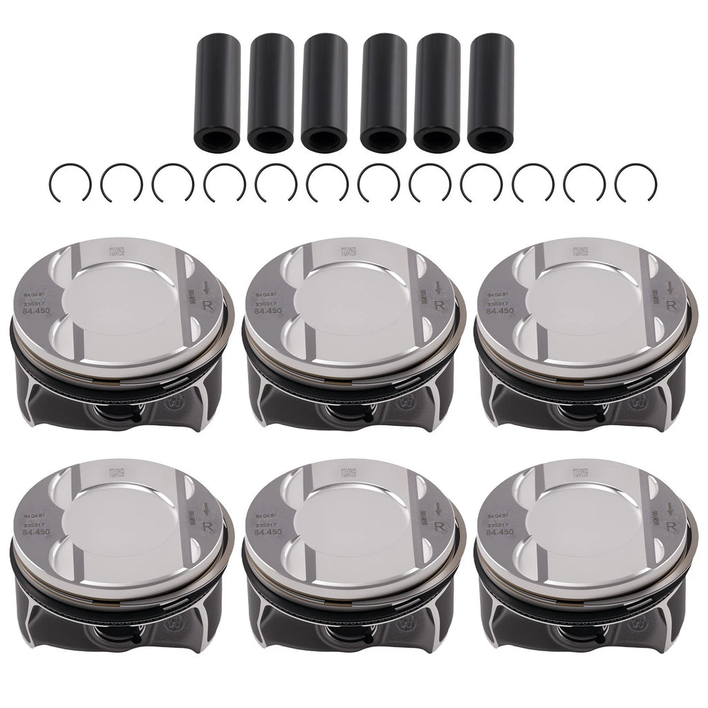 Pistons & Rings Kit for Audi A8 Quattro S4 S5 3.0L V6 (2018–2021) 06M107066AB
