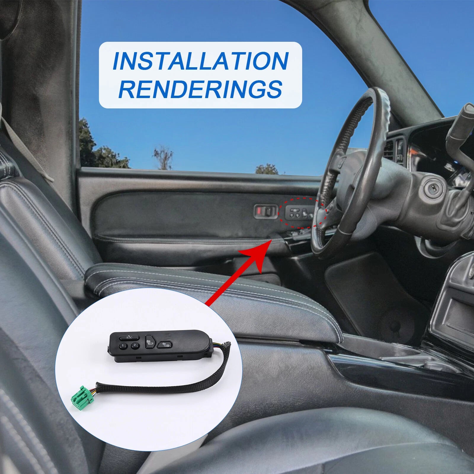 Driver Seat Heater Switch for Chevy Silverado GMC Sierra (2003-2007)