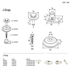 316 Stainless Steel Snap Fasteners Kit for Boat Canvas Covers