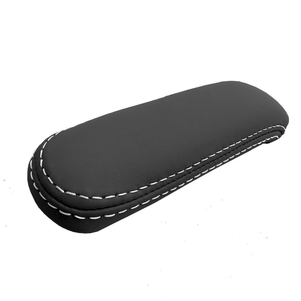 Console Armrest Cover for Audi TT (2008–2015) PVC Leather White Stitch