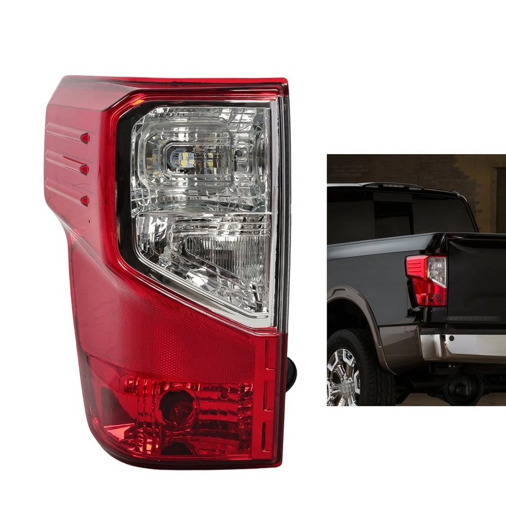 Rear Left Tail Light for Nissan Titan XD SL SV (2016–2023) w/Bulbs