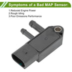 Manifold Absolute Pressure Sensor for Audi A3 8P1 1.9 TDI (2003–2010)