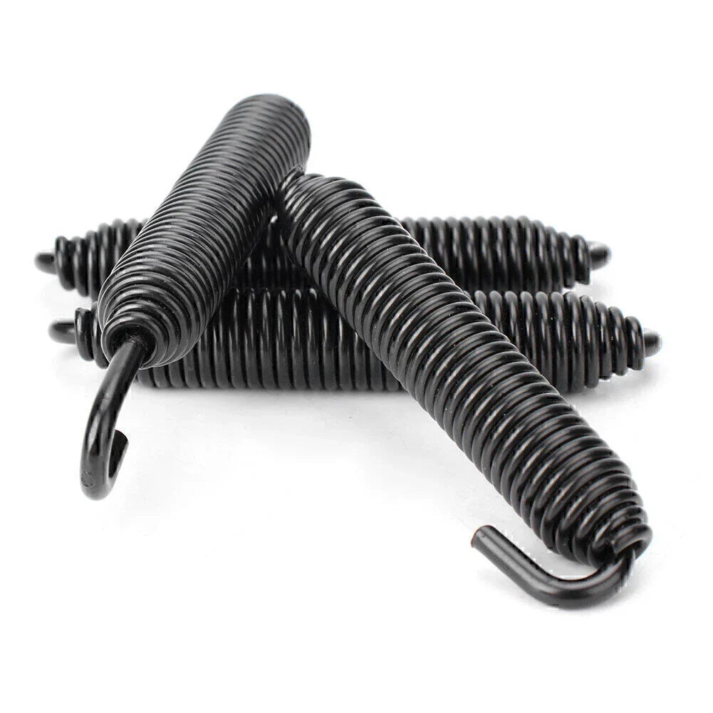 Black Universal Long Outlaw Racing Stainless Header Exhaust Springs 83mm
