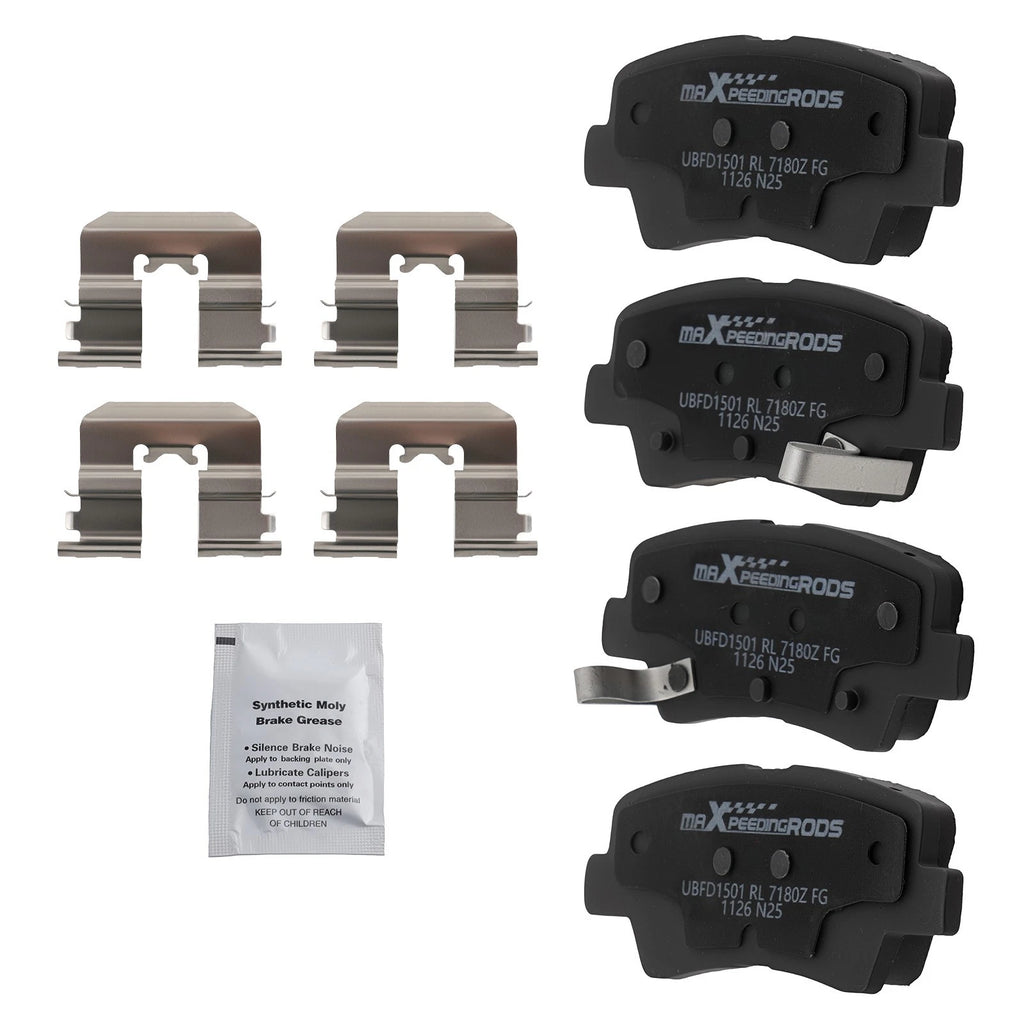 Set of 4 Rear Ceramic Brake Pads for Kia Soul EV (2015–2017) / Optima (2014–2018)