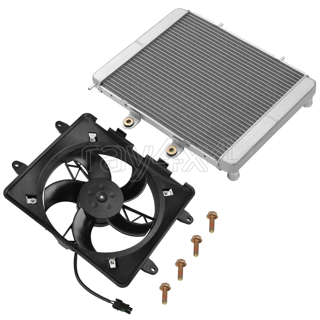 Aluminum Radiator & Cooling Fan Shroud for Polaris RZR 570 RZR 800 (2008–2019)