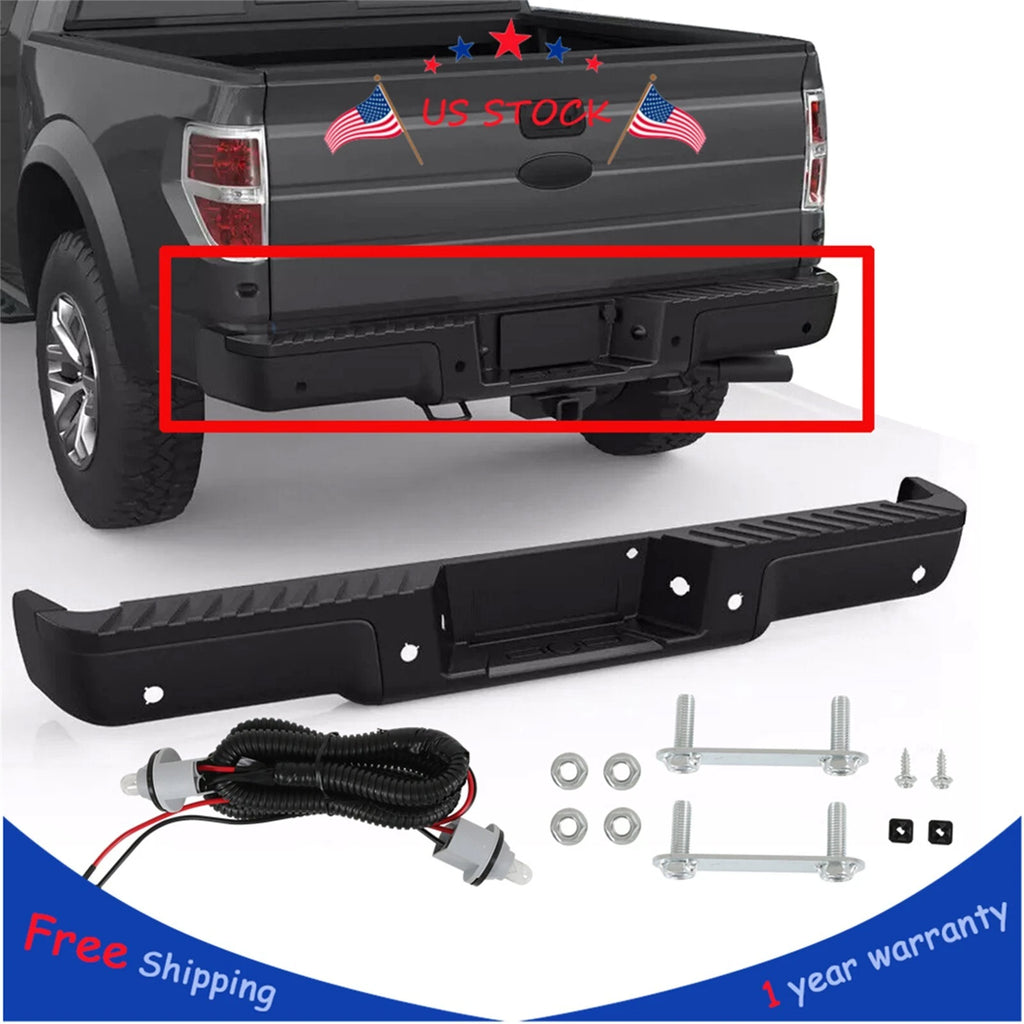 Rear Step Bumper with Sensor Holes for Ford F150 (2009–2014)