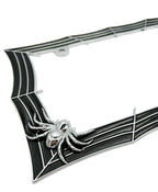 Spider Web License Plate Frame Black Chrome for Cars and Trucks (Universal)
