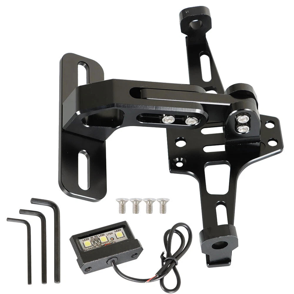 LED Tail License Plate Holder Bracket for Motorcycle (Universal Fit)