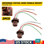 Universal Pigtail Wire Female Socket 7443 for Front Turn Signal Lamp