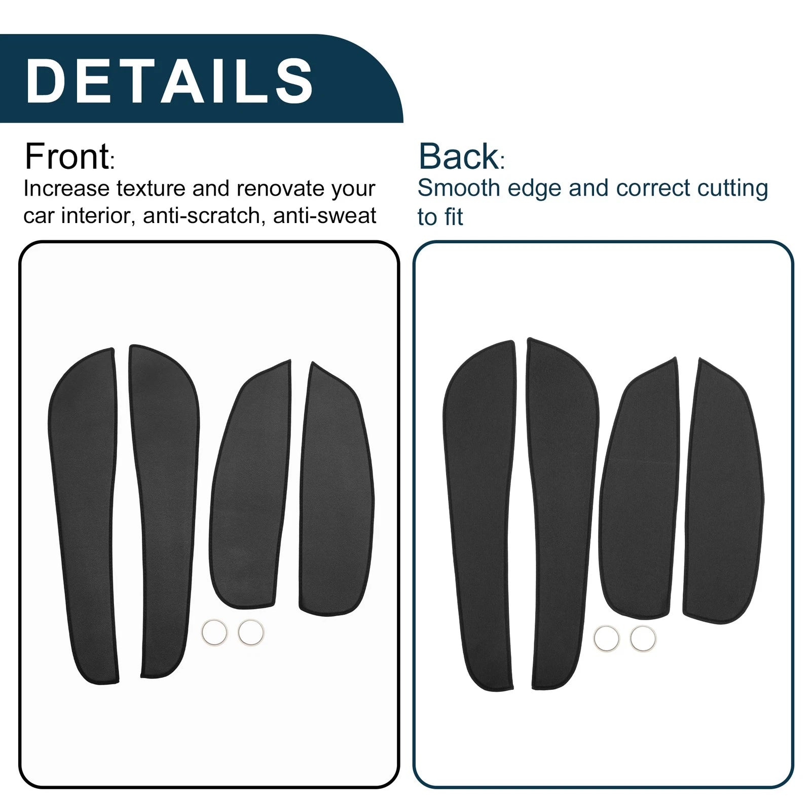 Set of 1 Car Door Leather Anti Kick Pad Sticker for BMW 3 Series (2009–2012)