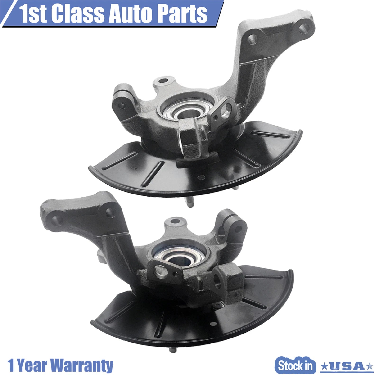 Front Steering Knuckle & Wheel Bearing Hub Assembly Pair for Ford Escape (2005–2012)