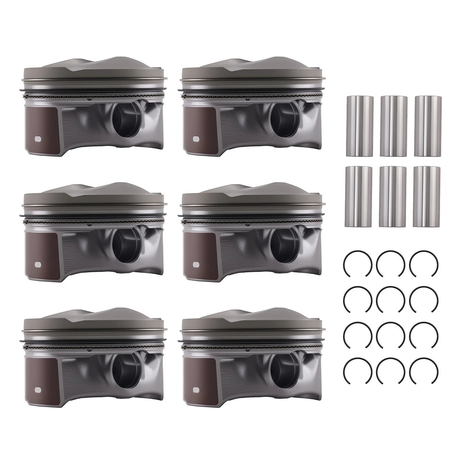 6pcs Piston & Rings Kit for Land Rover Range Rover Sport 3.0L V6 (2014–2019)