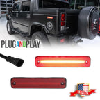 Set of 2 Red Lens LED Fender Side Marker Signal Lights for Hummer H2 (2003–2009)