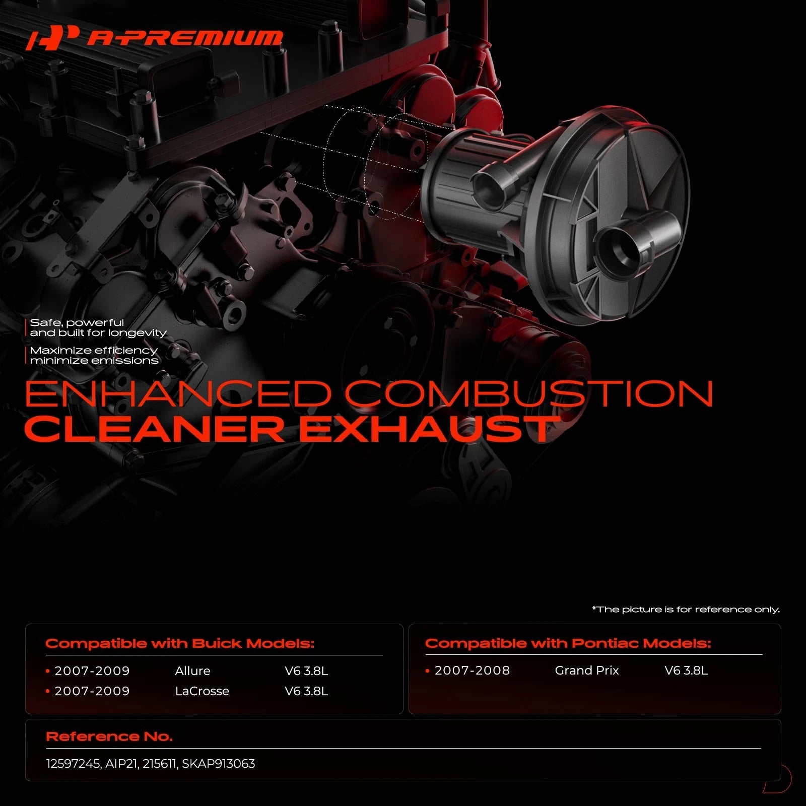 Secondary Air Injection Pump for Buick Allure LaCrosse (2007-2009)