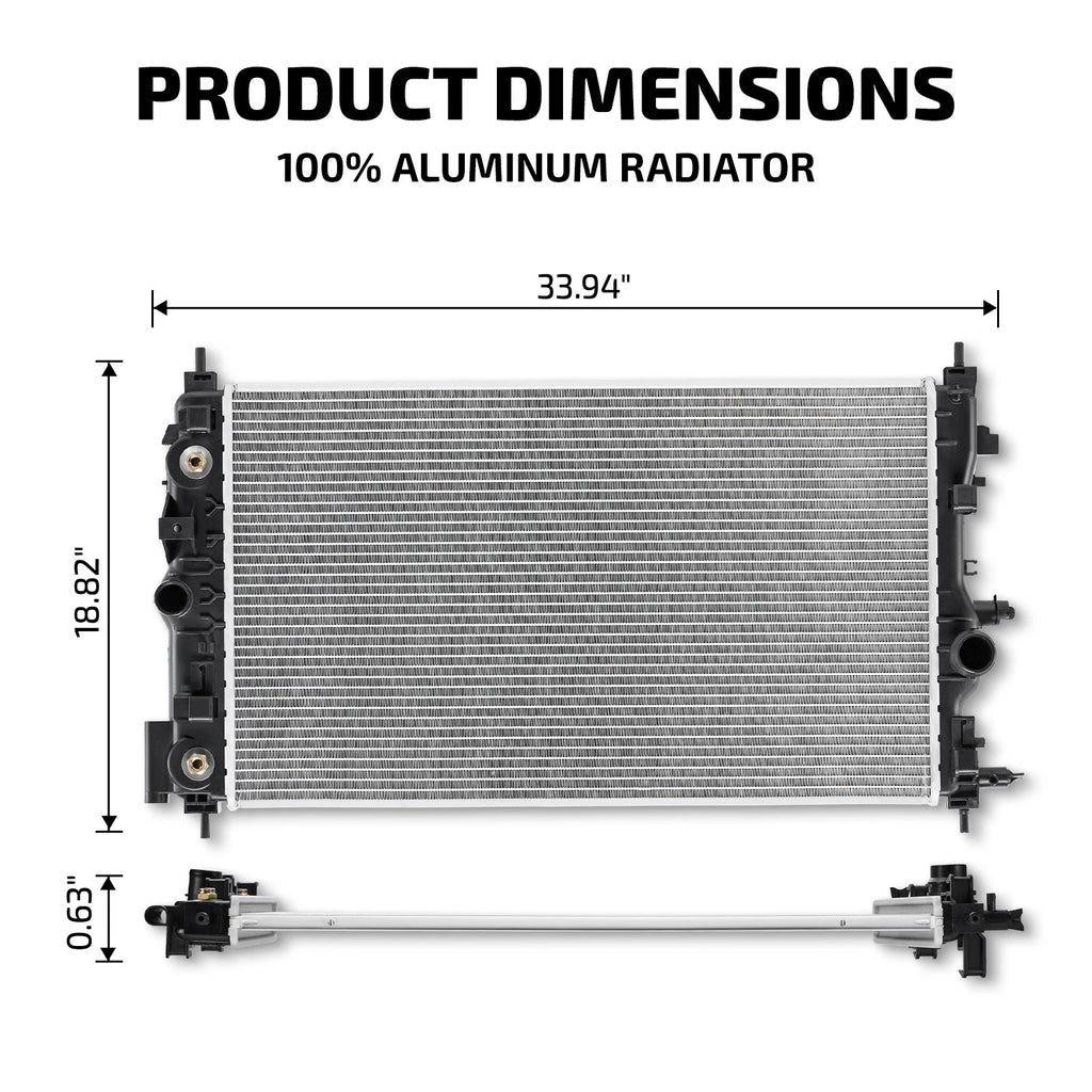 Aluminum Radiator for Chevrolet Cruze (2011–2016) 1.4L 1.8L