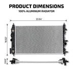 Aluminum Radiator for Chevrolet Cruze (2011–2016) 1.4L 1.8L