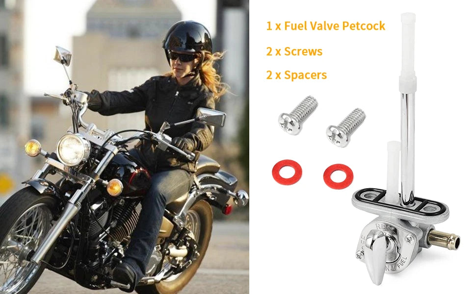 Fuel Valve Petcock for Yamaha V Star 1100 XVS 1100 (1999–2009)