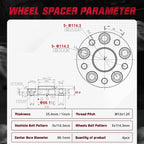 Set of 4 Hub Centric Wheel Spacers 5x114.3 for Nissan Maxima (1989–2001)